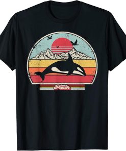 Orca Shirt. Retro Style Killer Whale T-Shirt