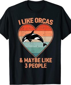 I Like Orcas and Maybe Like 3 People Vintage Orca Whale Men T-Shirt