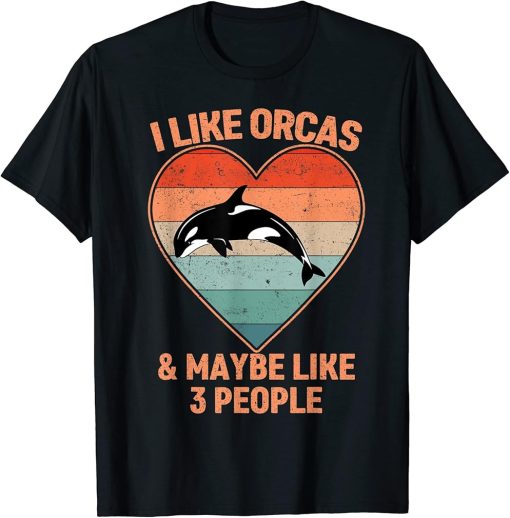 I Like Orcas and Maybe Like 3 People Vintage Orca Whale Men T-Shirt